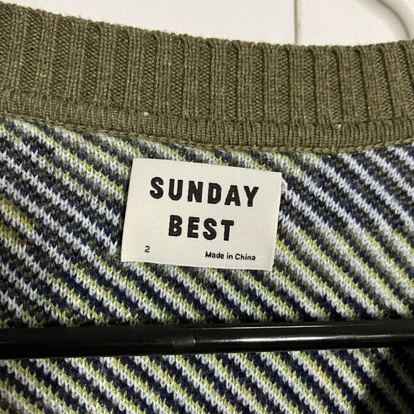 Aritzia Sunday Best Sweater Womens M/2 Peggy Retro Inspired Knit Oversized - Picture 3 of 8